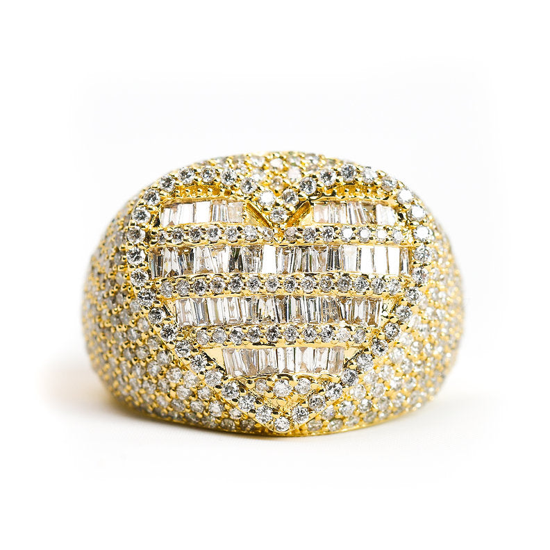 14K BAGUETTE HEART RING