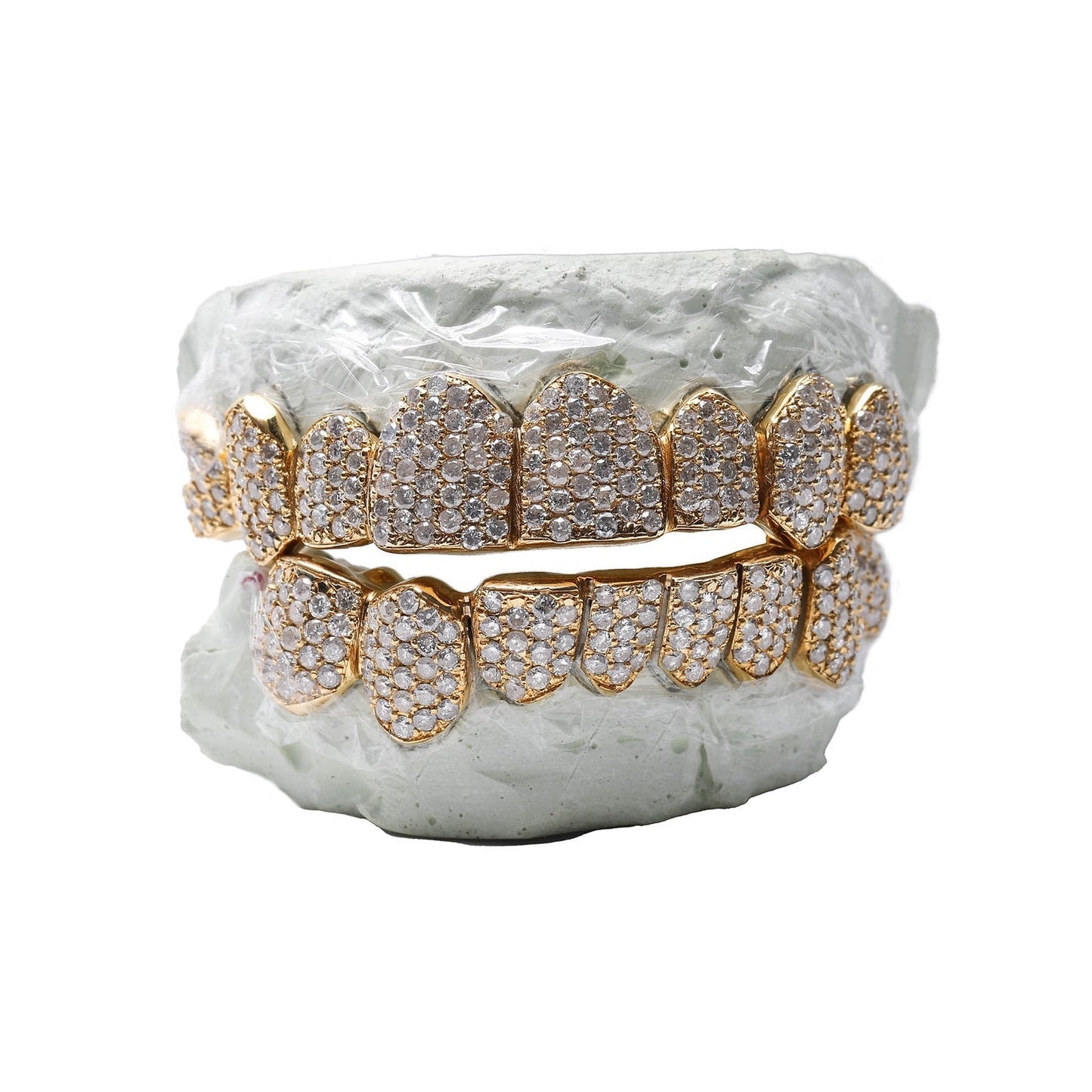 10K GOLD 8 on 8 w/ I CLARITY DIAMOND GRILLZ