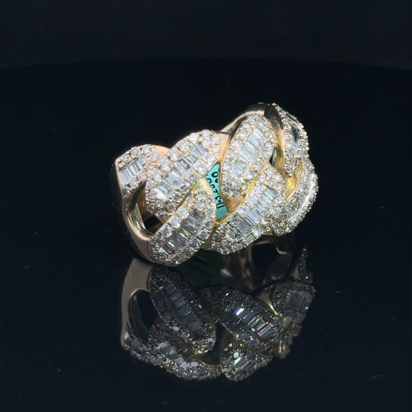 MEN'S CUBAN BAGUETTE RING