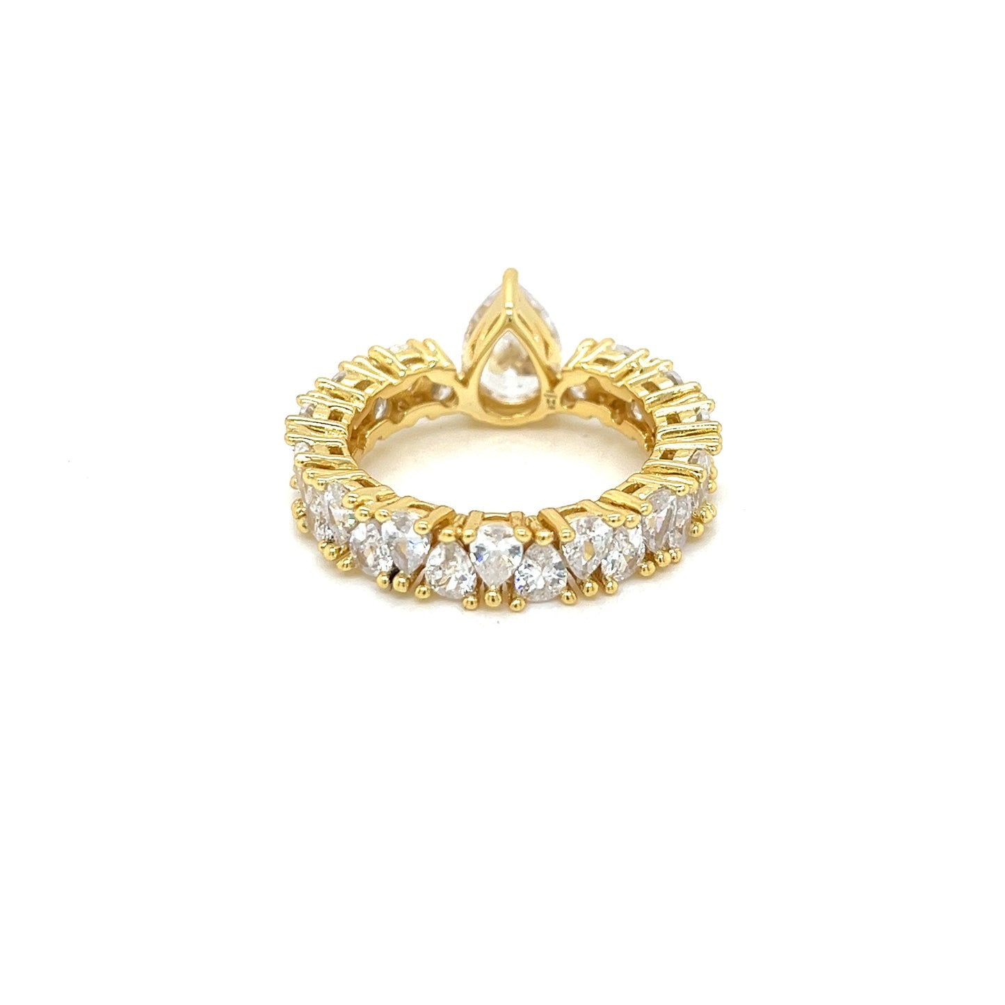 PEAR CLUSTER ETERNITY RING