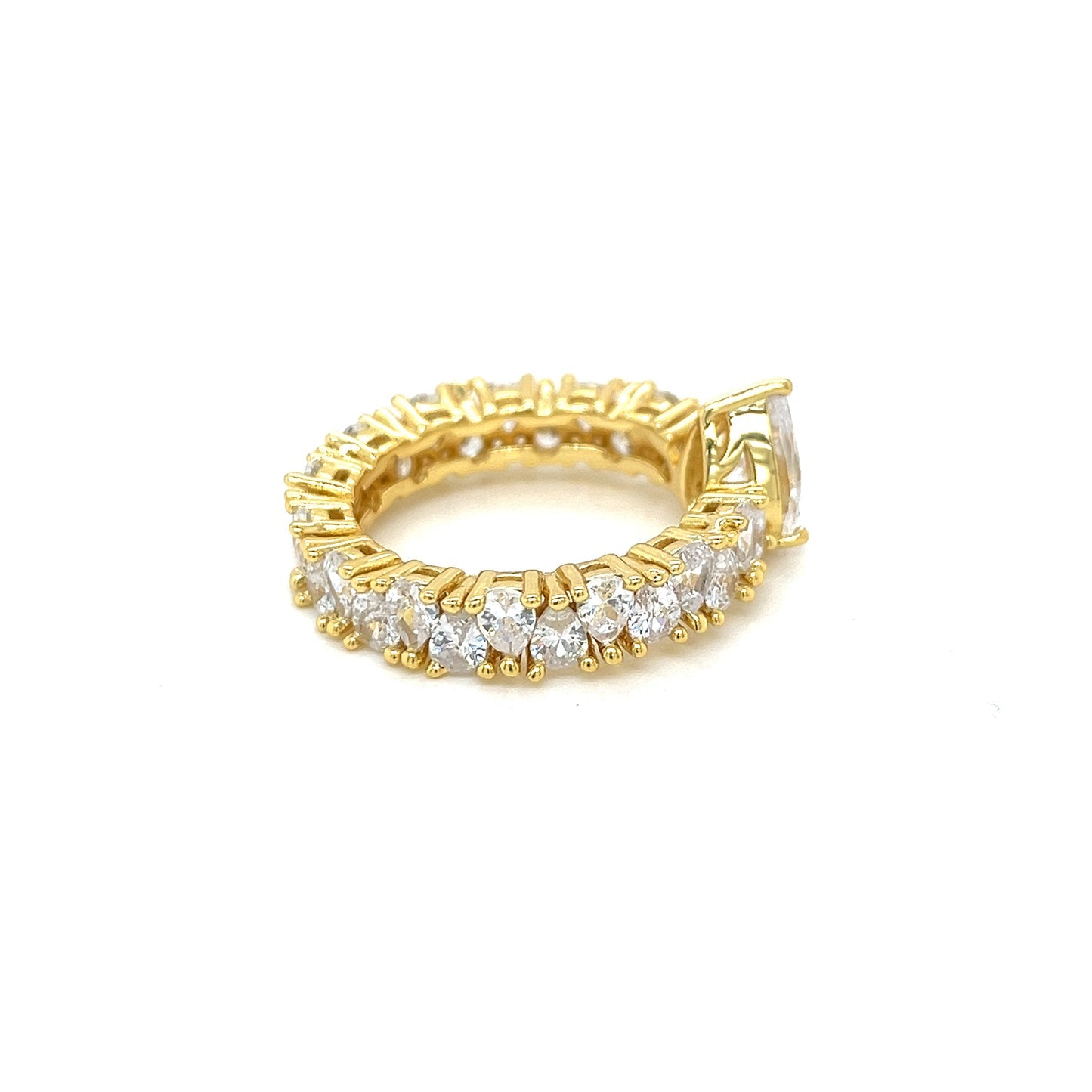 PEAR CLUSTER ETERNITY RING