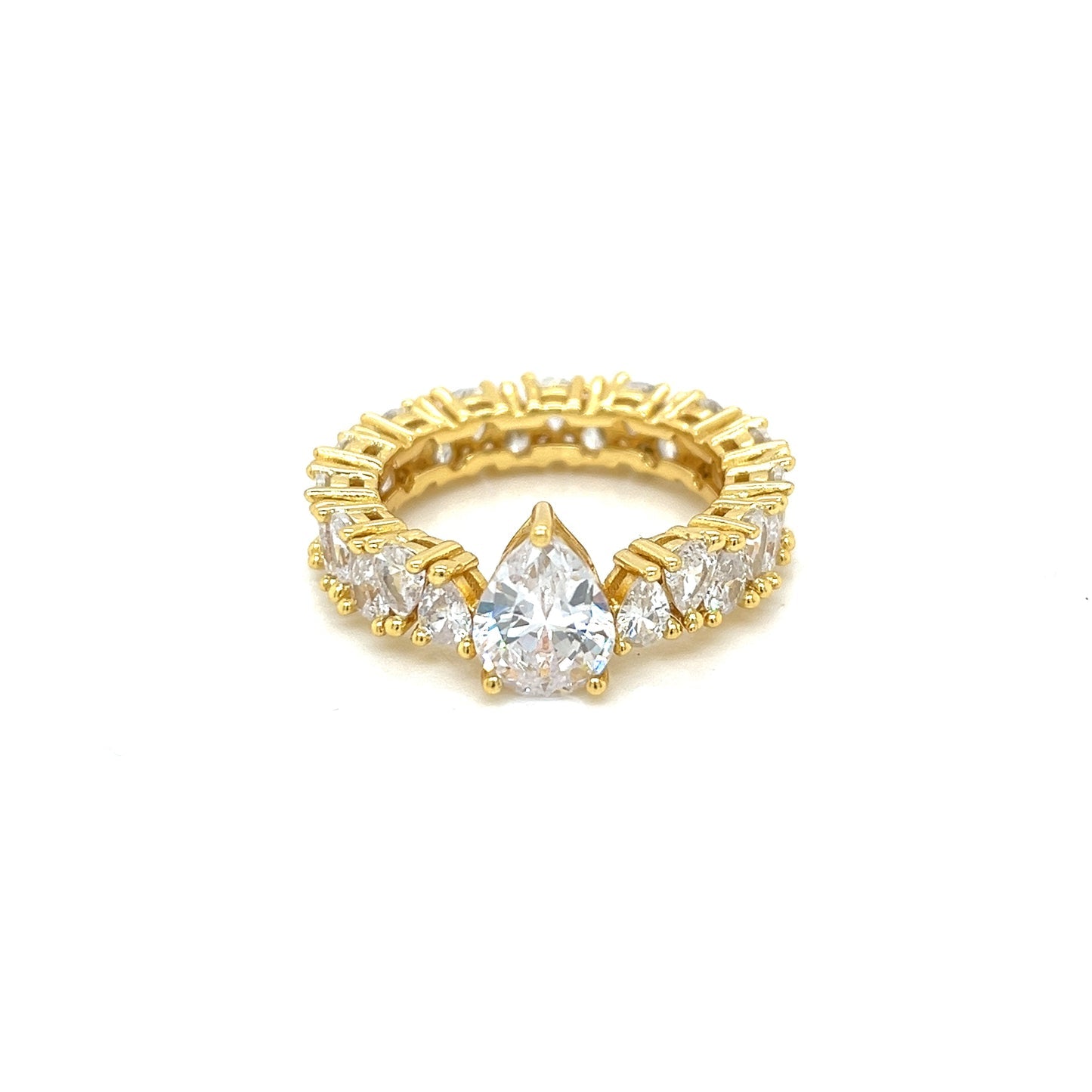 PEAR CLUSTER ETERNITY RING