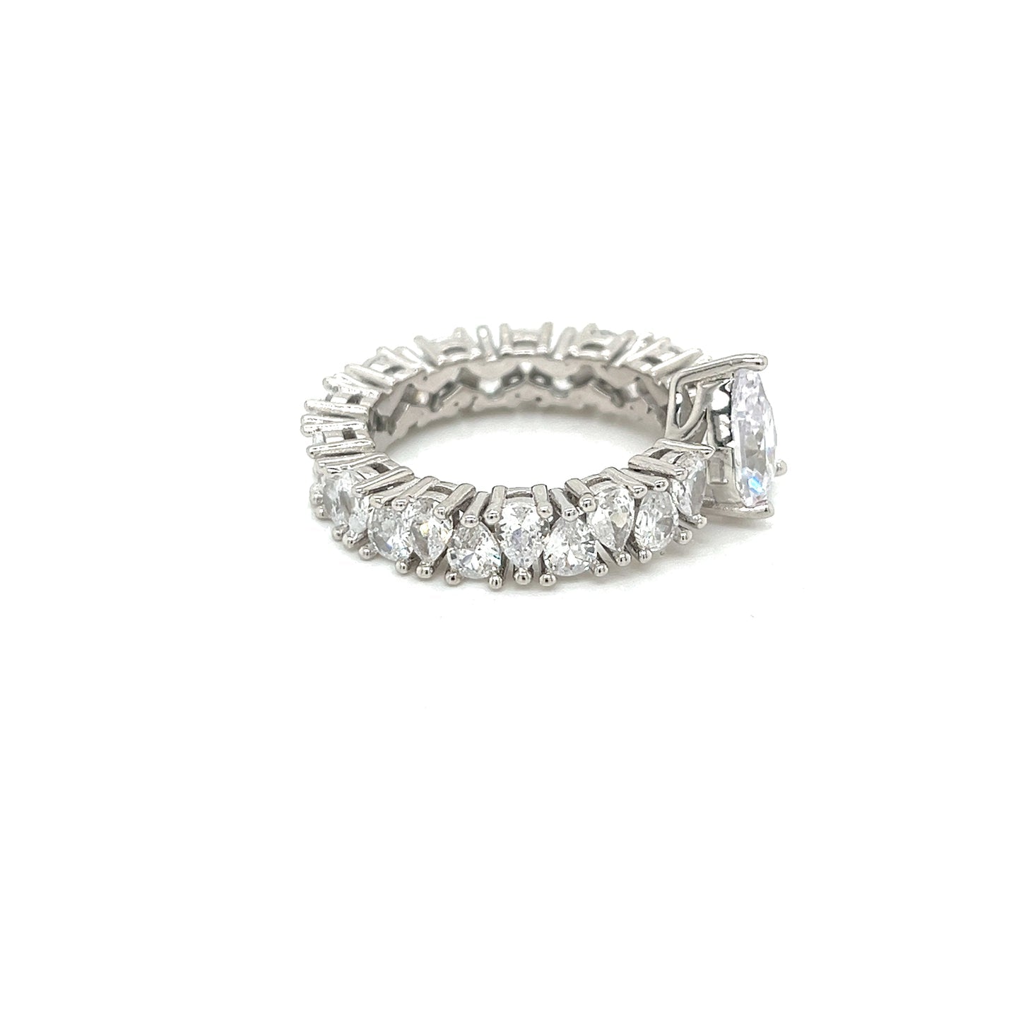 PEAR CLUSTER ETERNITY RING