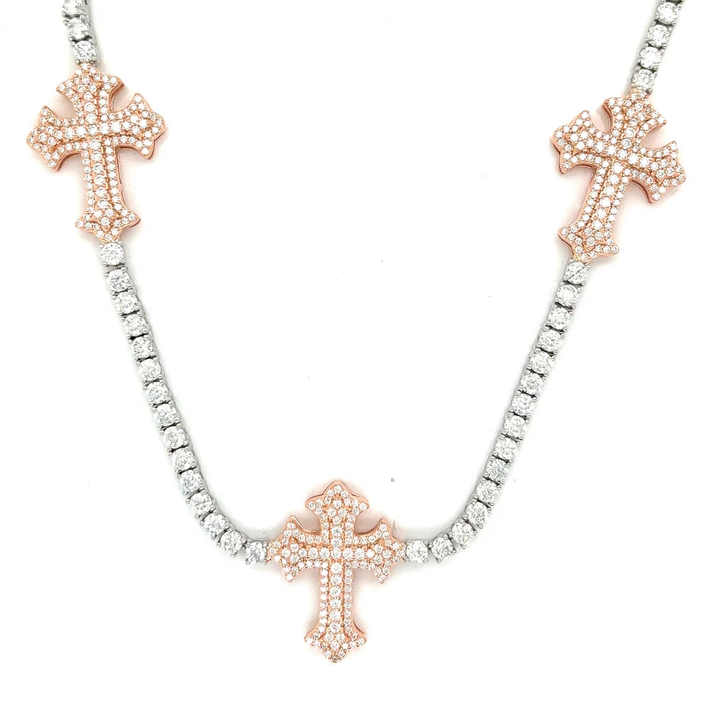 3MM TENNIS CROSS CHAIN