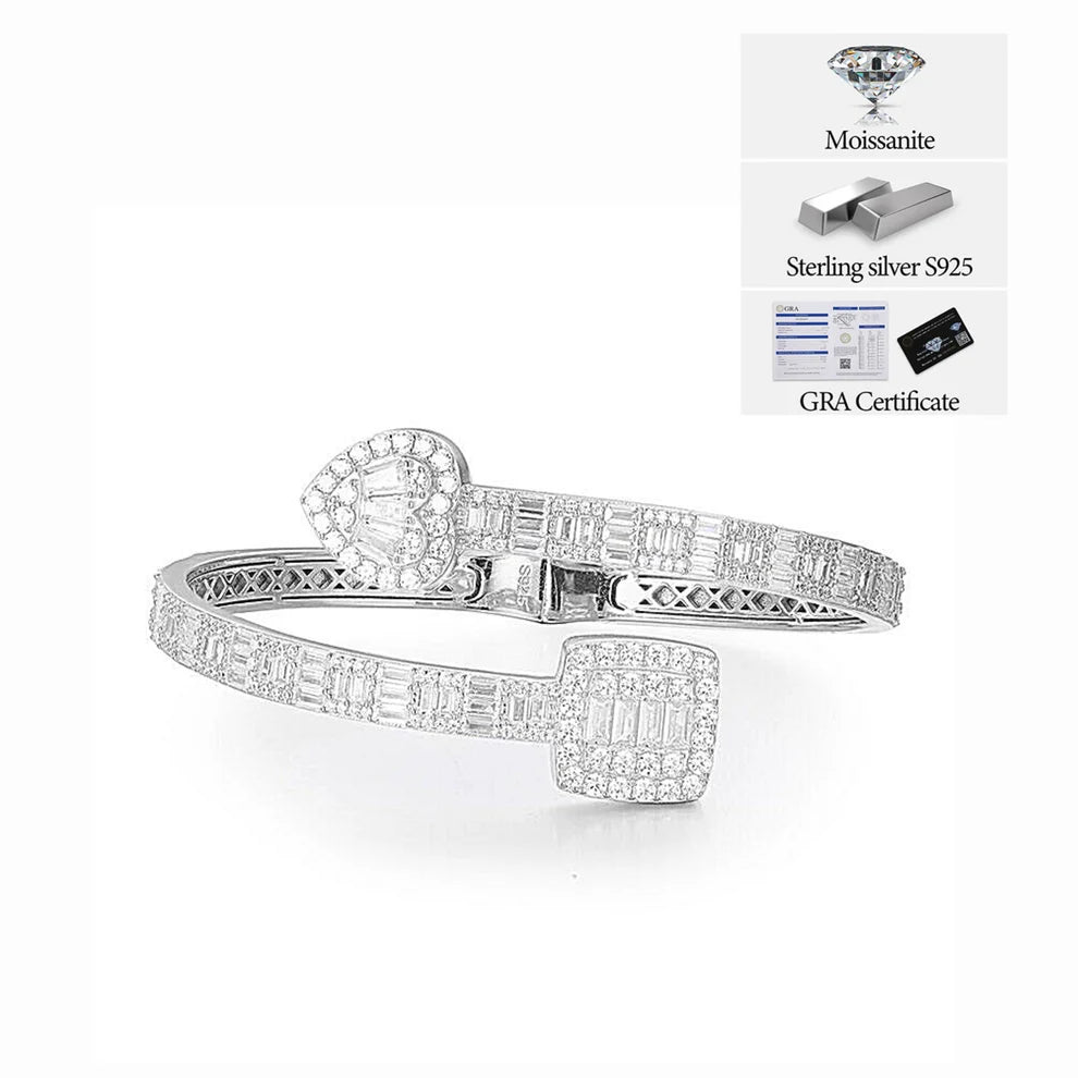 HEART AND SQUARE UNISEX BANGLE