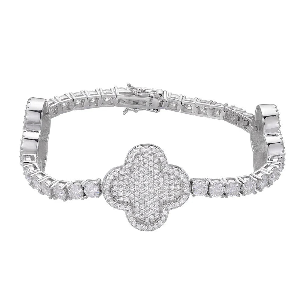 CLOVER ON TENNIS BRACELET