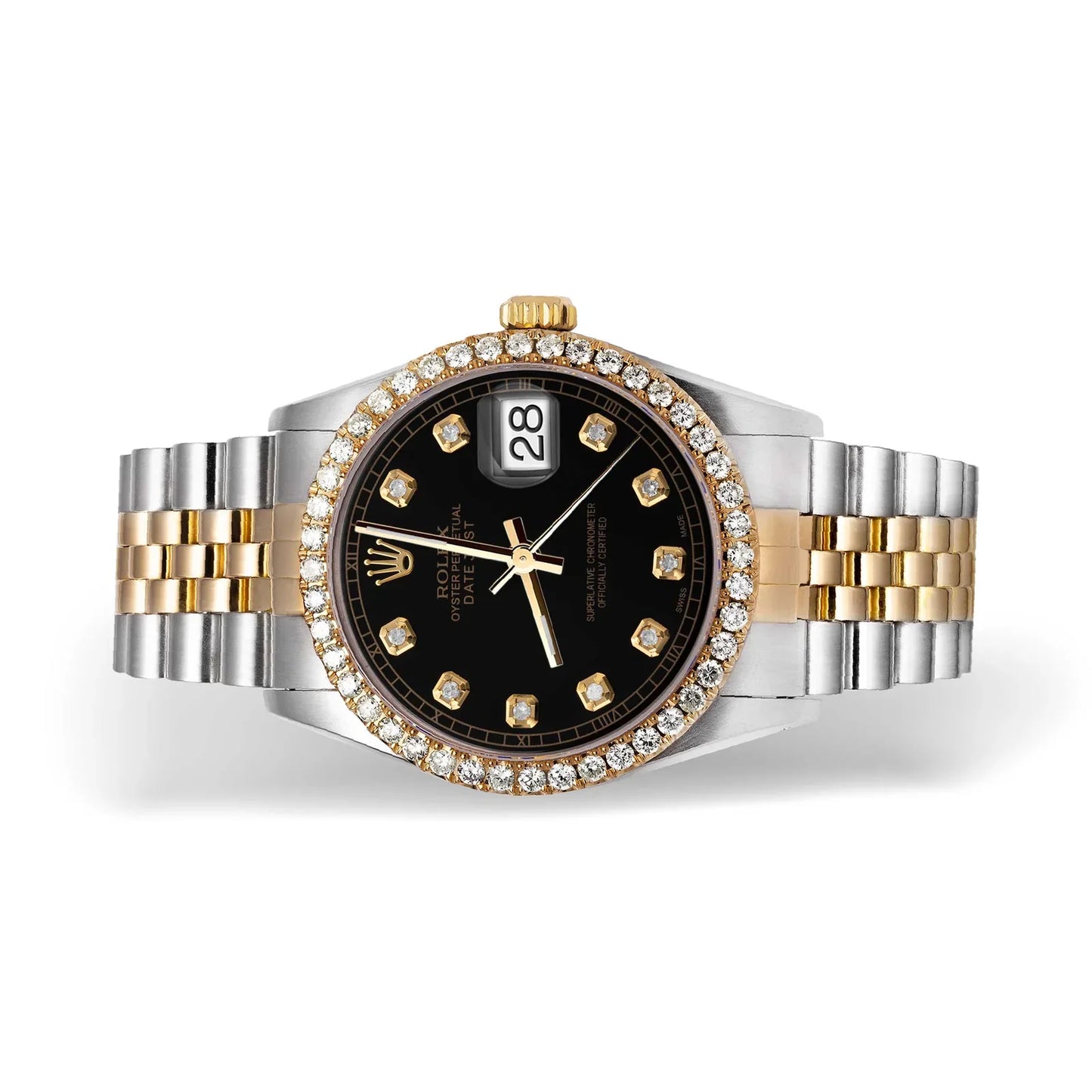 31 MM 2 Tone Rolex Datejust w/ 2 Ctw