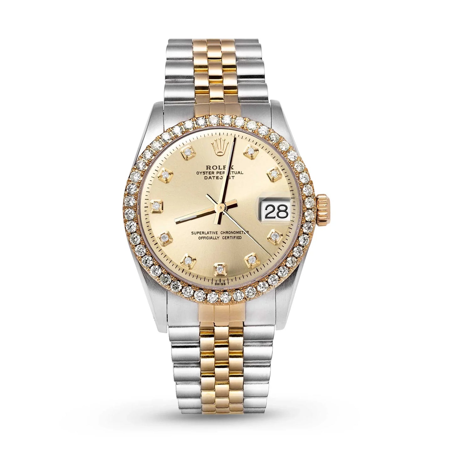 31 MM 2 Tone Rolex Datejust w/ 2 Ctw