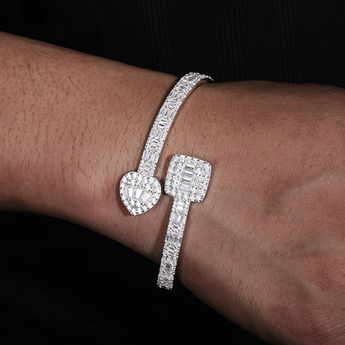 HEART AND SQUARE UNISEX BANGLE