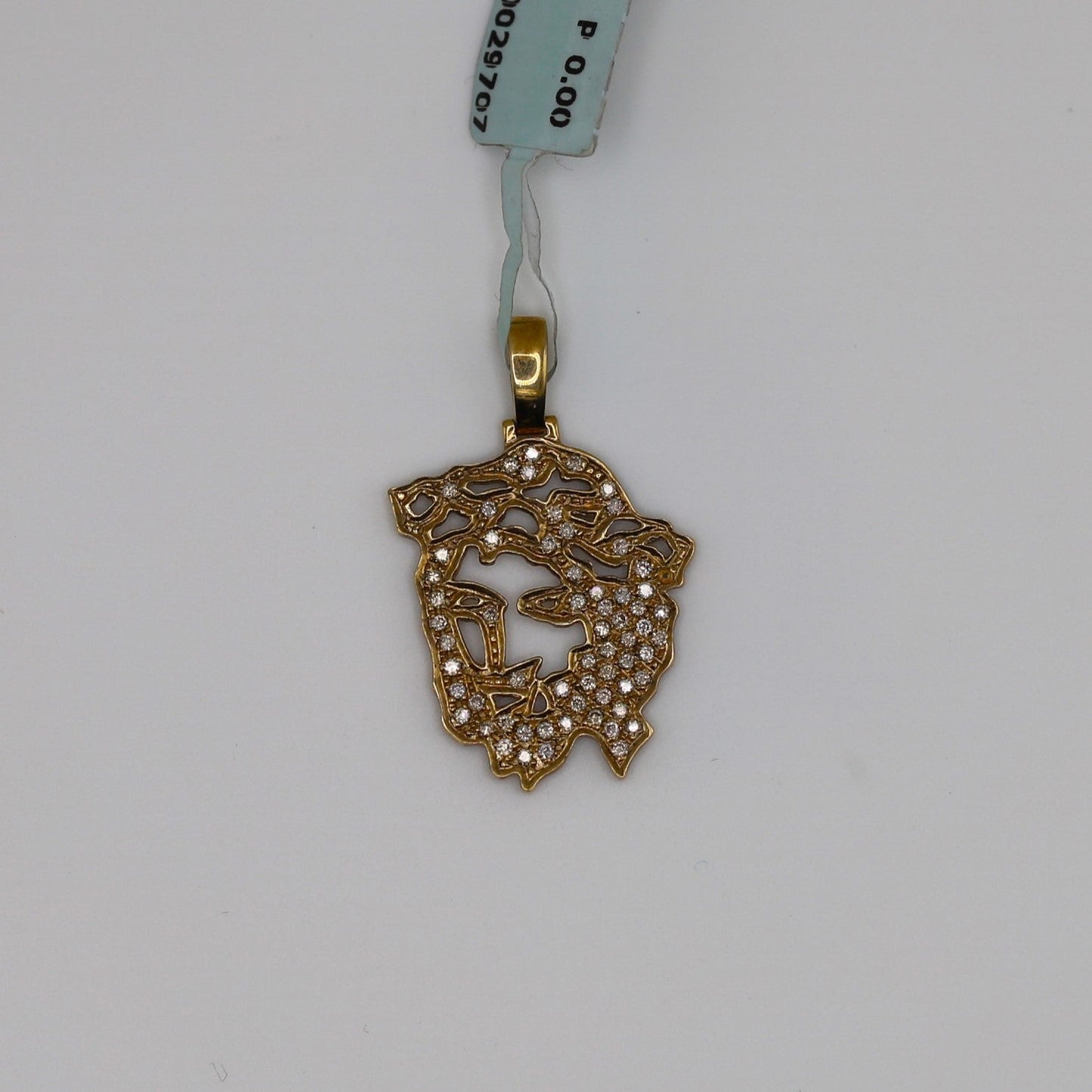 Daimond Jesus Face Pendant