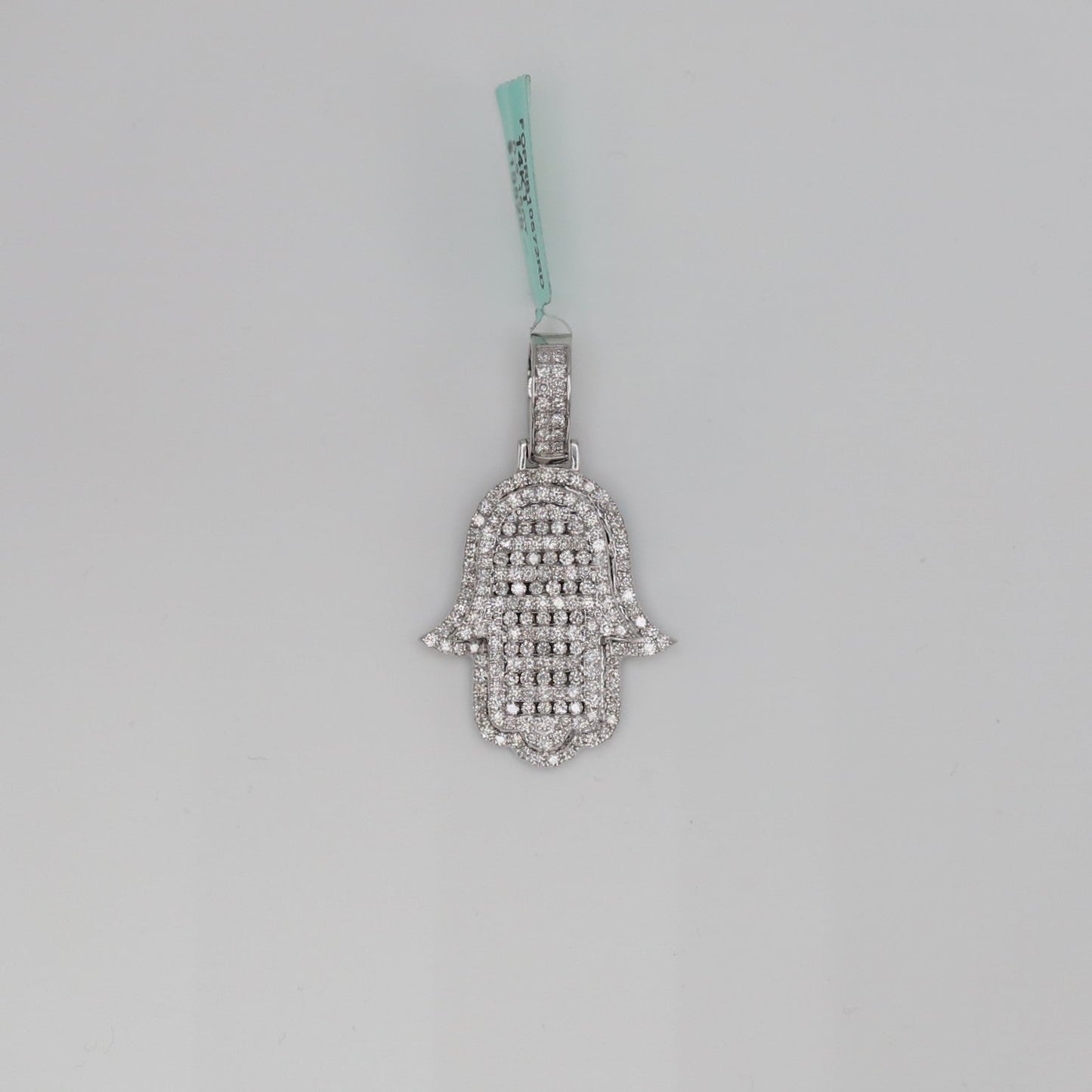 Diamond Hamsa Hand Pendant