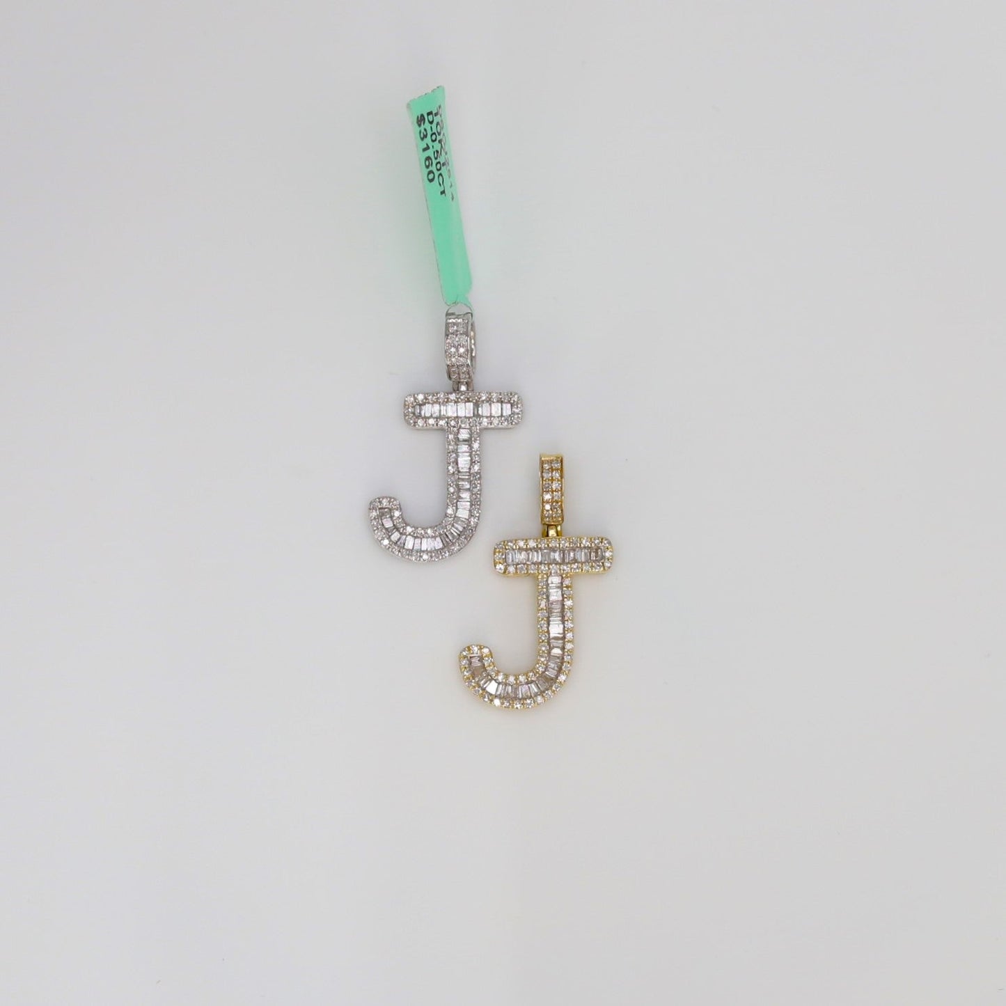 Diamond Letter J Pendant