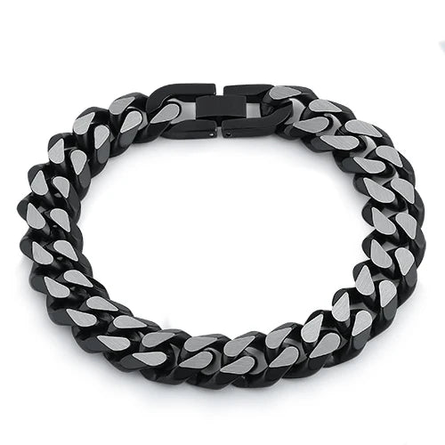 CURB IP BLACK LINK BRACELET