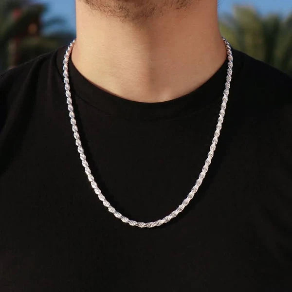 Custom C2W Pendant and Silver Rope Chain (925)