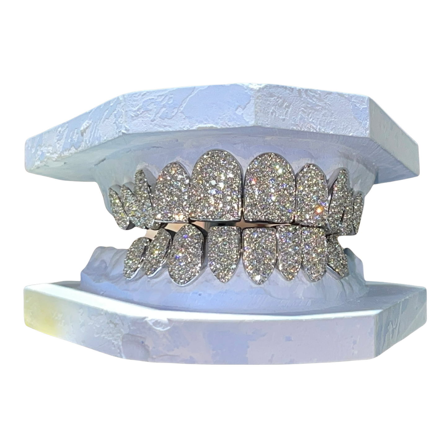 10K GOLD 8 on 8 VVS CLARITY DIAMOND GRILLZ