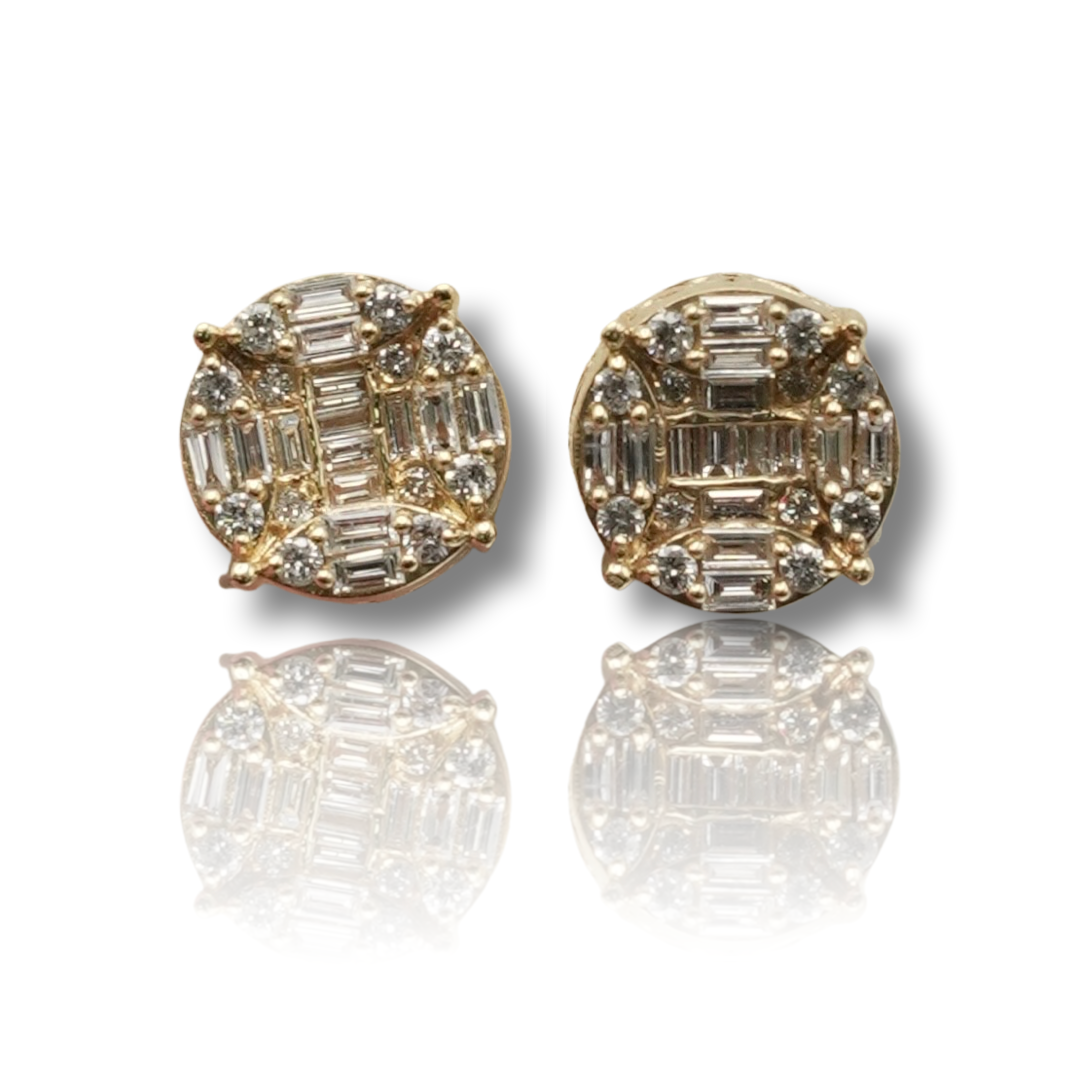 Baguette Circle Diamond Earring
