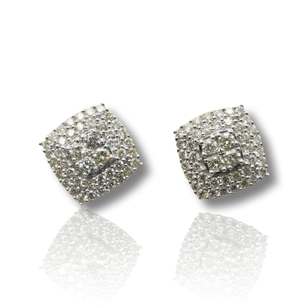 SQUARE DIAMOND EARRINGS