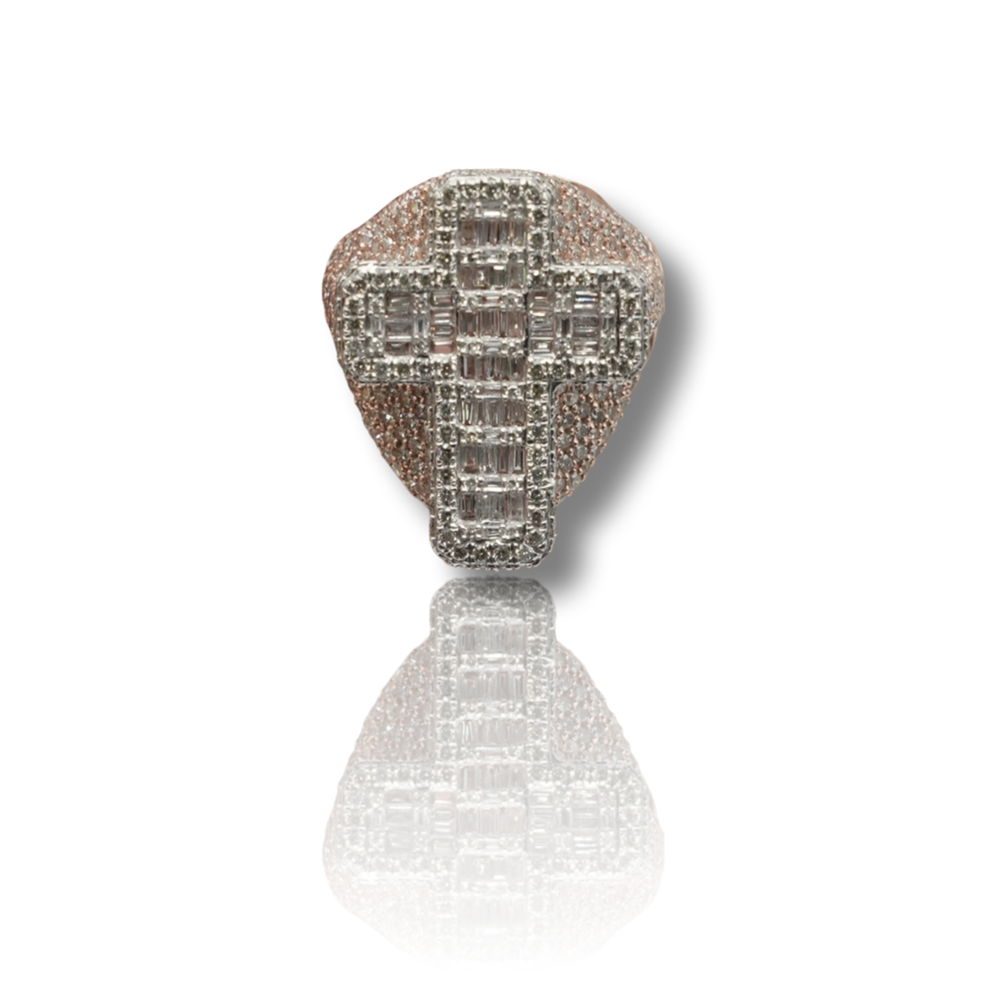 CROSS DIAMOND RING