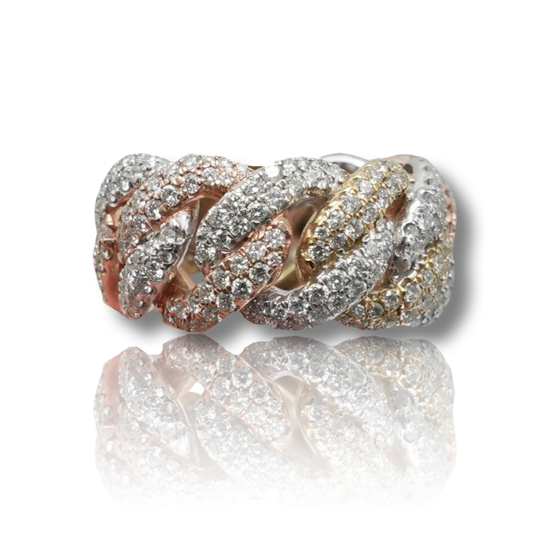 ETERNITY CUBAN DIAMOND RING