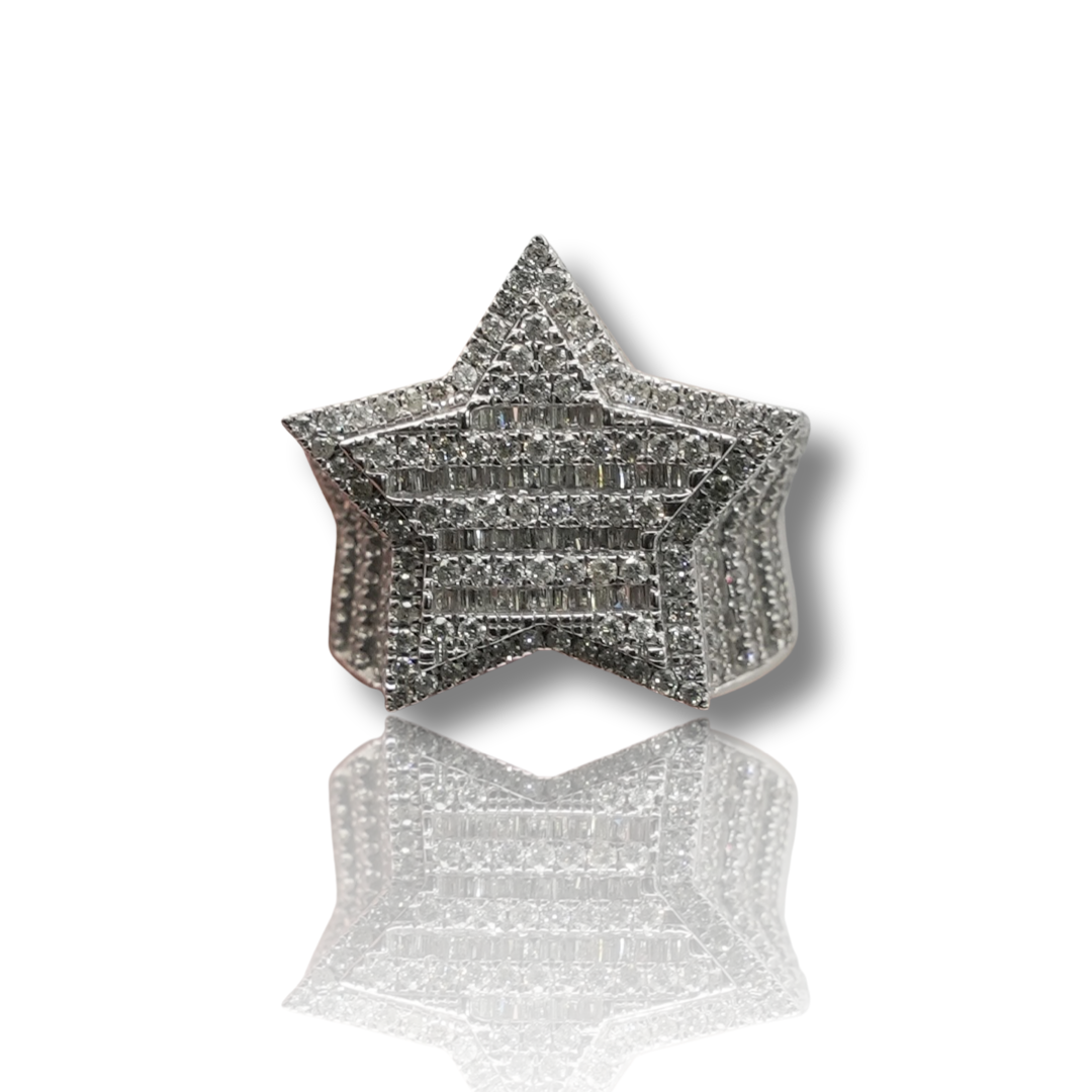 Star Baguette Diamond Ring
