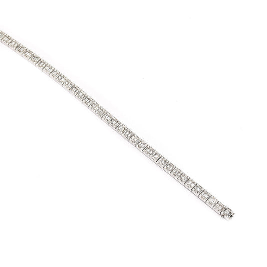 10K BAGUETTE DIAMOND BRACELET