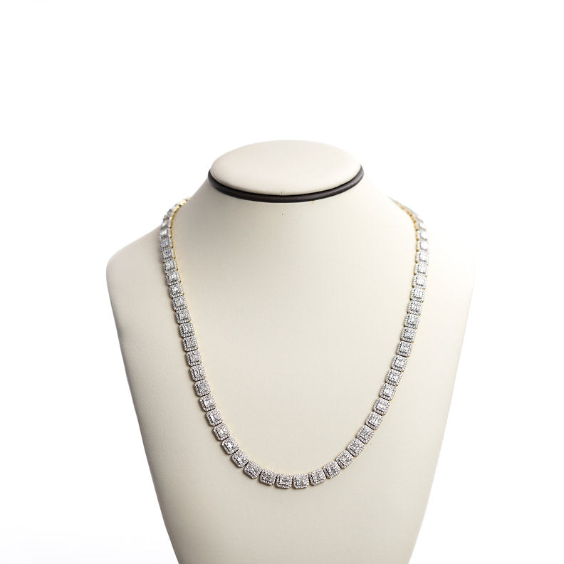 10K BAGUETTE DIAMOND TENNIS CHAIN