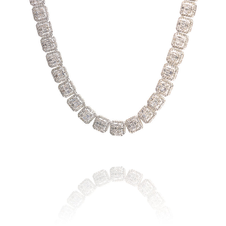 10K BAGUETTE DIAMOND TENNIS CHAIN