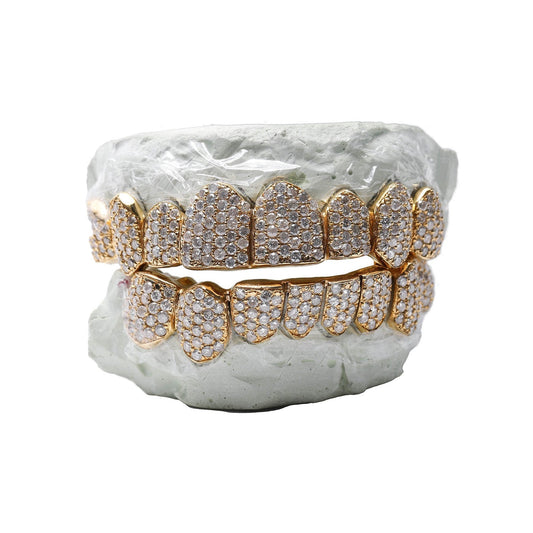 10K GOLD 8 on 8 w/ I CLARITY DIAMOND GRILLZ