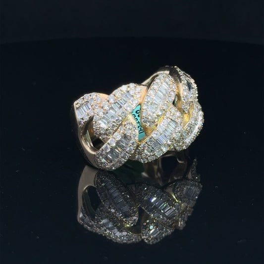 MEN'S CUBAN BAGUETTE RING