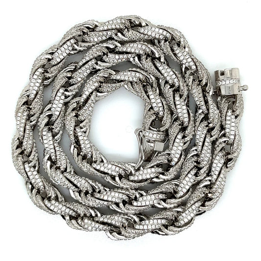 ICEY WHITE ROPE CHAIN