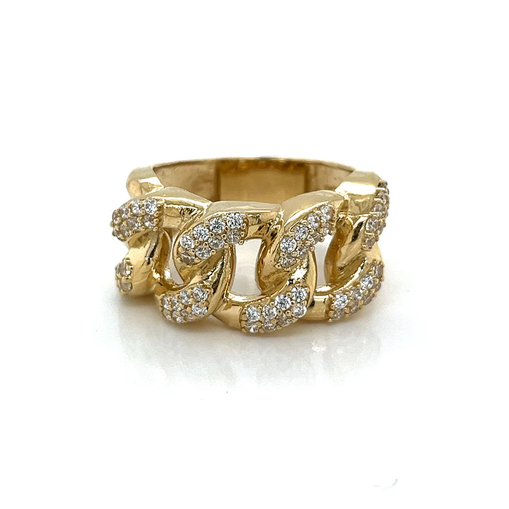 14K BIG BOY CUBAN RING