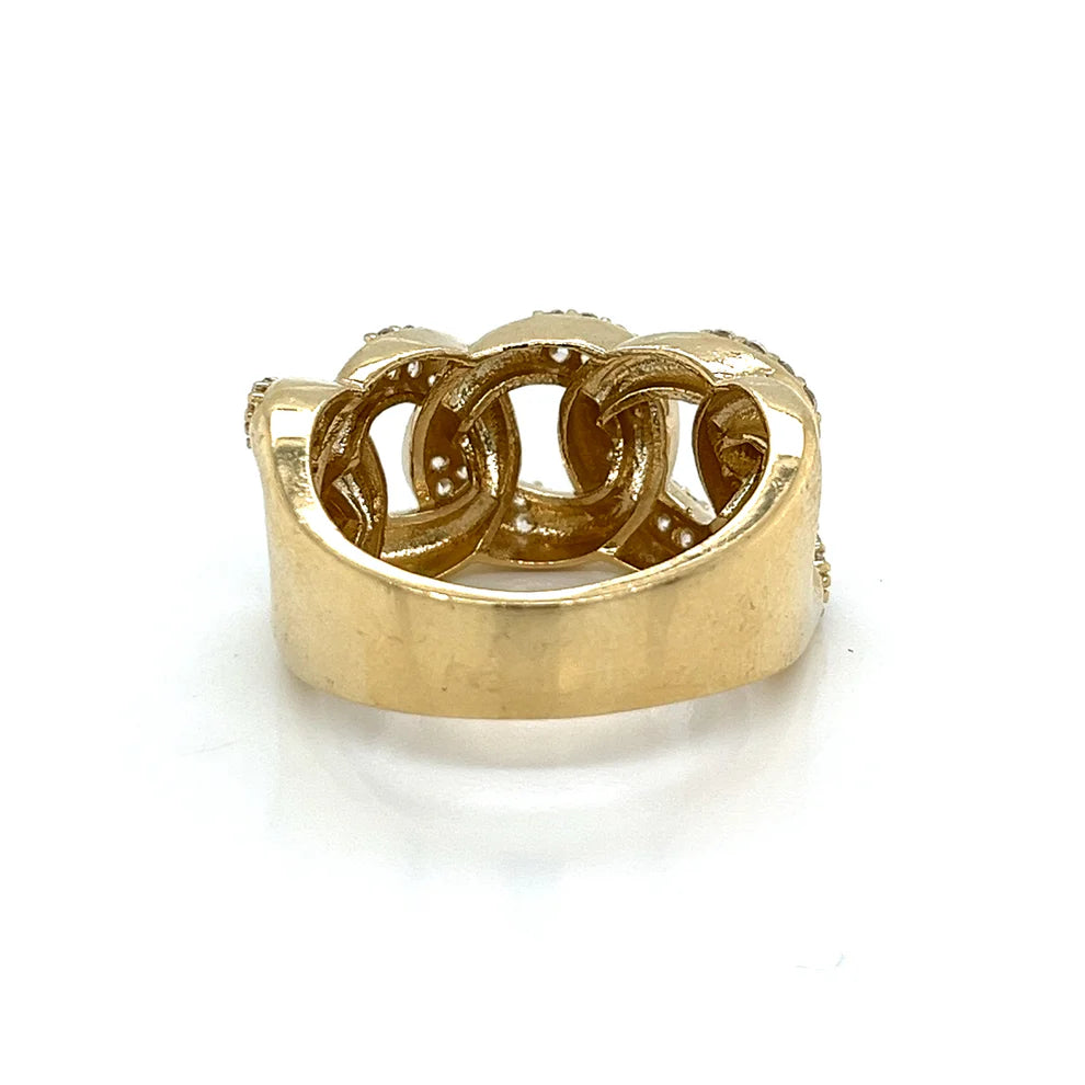 14K BIG BOY CUBAN RING
