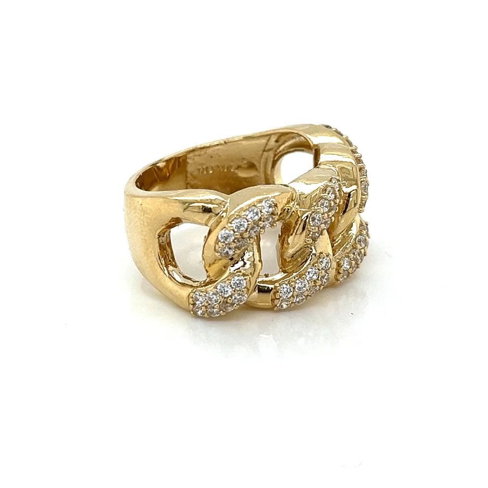 14K BIG BOY CUBAN RING