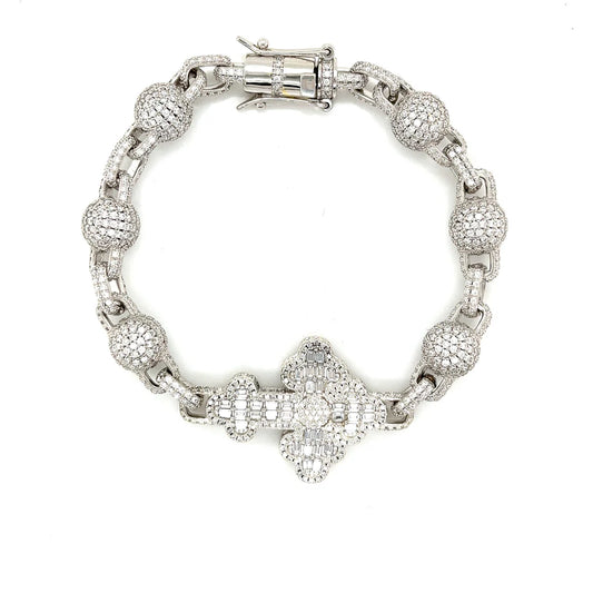 CROSS AND BEADS BRACELET