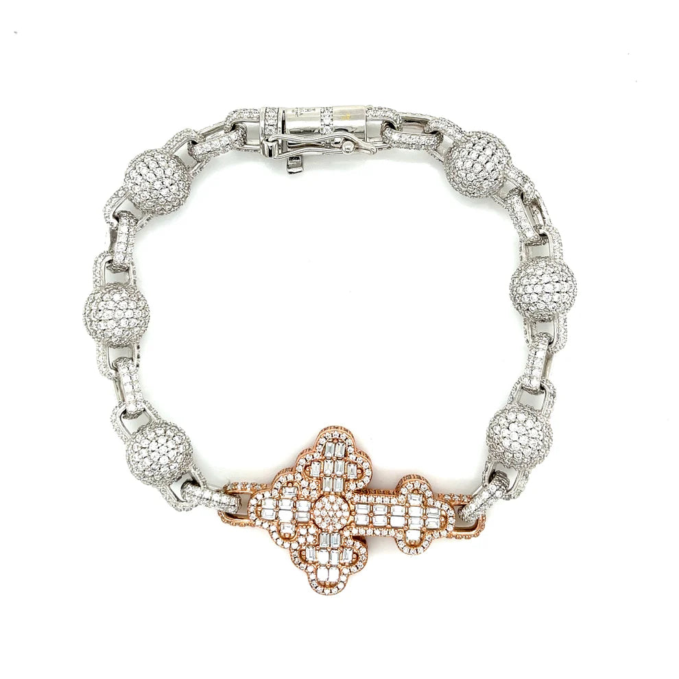 CROSS AND BEADS BRACELET