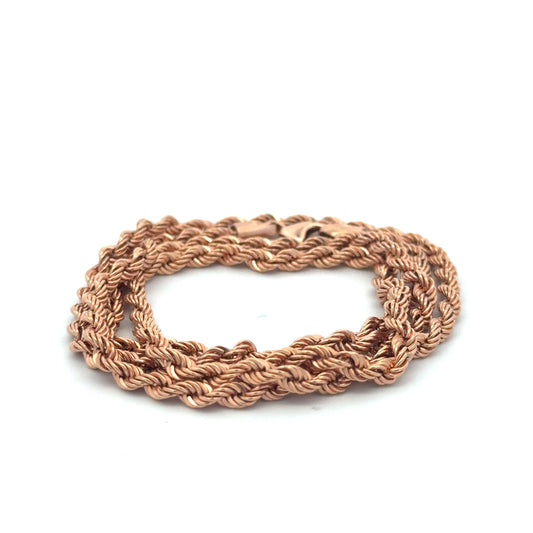 14K ROSE ROPE CHAIN