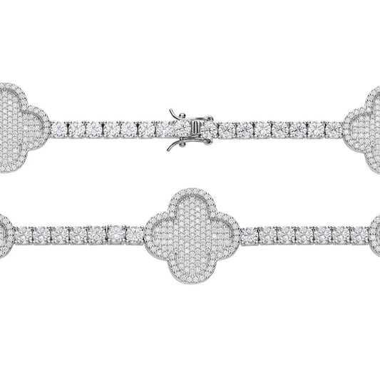 CLOVER ON TENNIS BRACELET