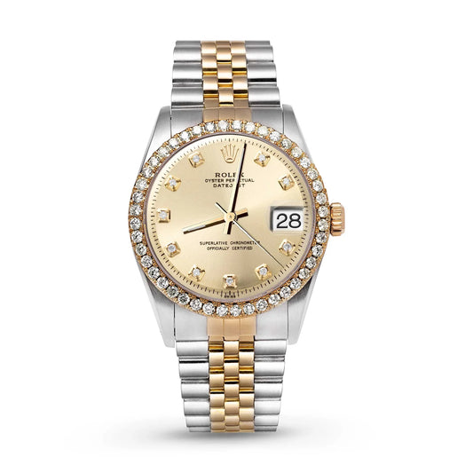 31 MM 2 Tone Rolex Datejust w/ 2 Ctw