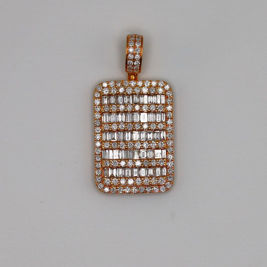 Diamond Dog Tag Pendant
