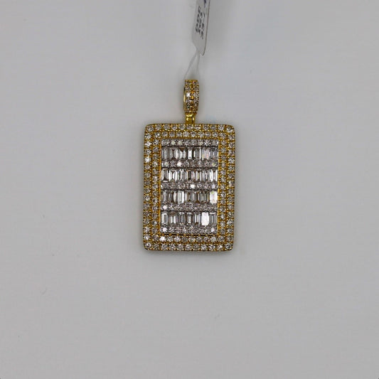Diamond Dog Tag Pendant