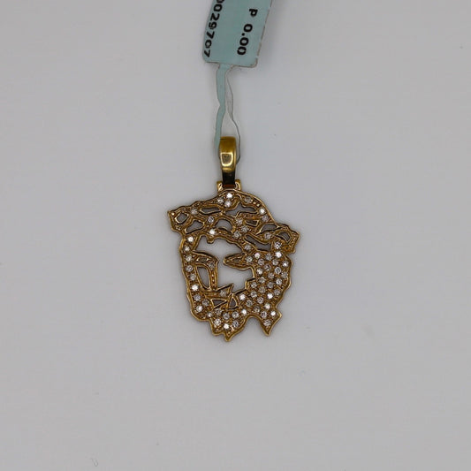 Daimond Jesus Face Pendant