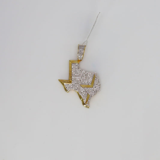 Diamond Texas Map Pendant