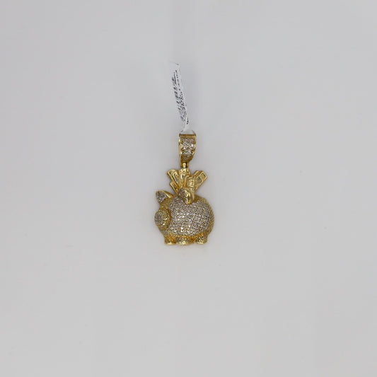 Diamond Piggy Bank Pendant