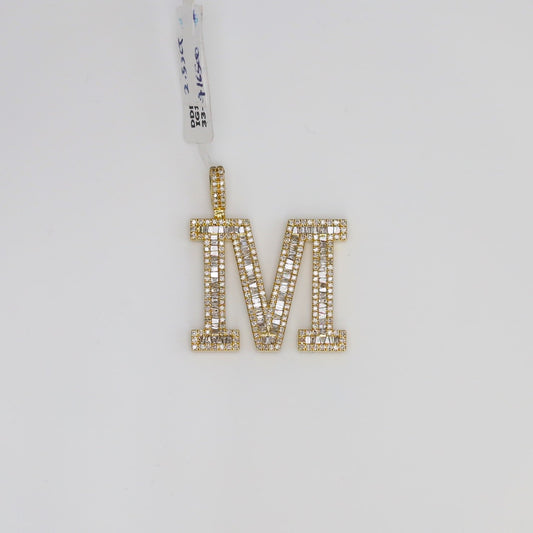 Diamond Letter M Pendant