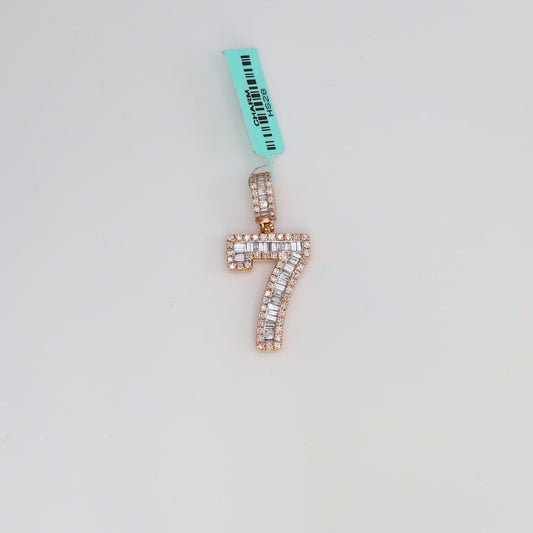 Diamond Number 7 Pendant