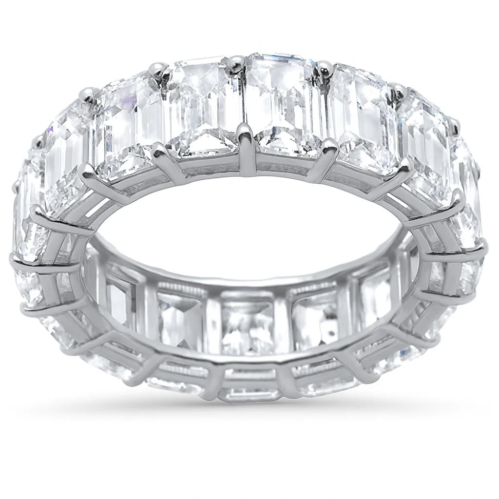 VVS EMERALD ETERNITY BAND