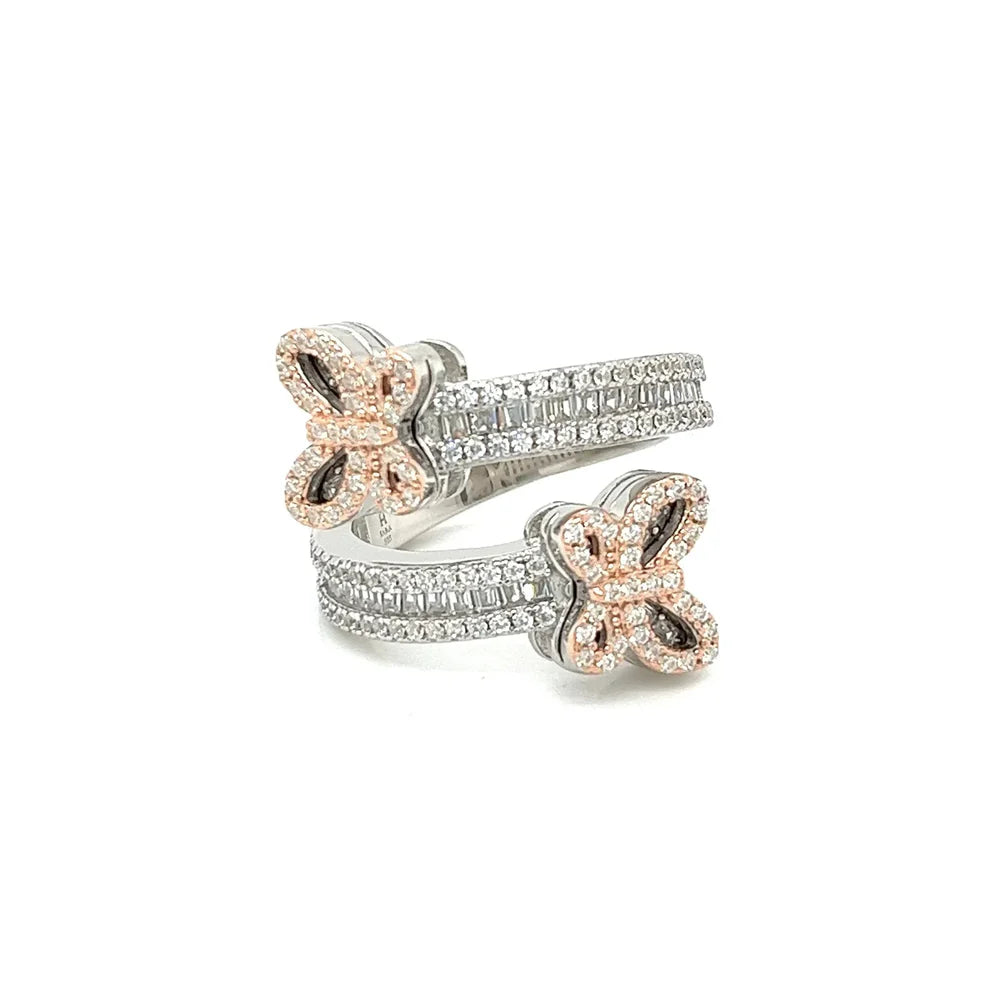 DOUBLE BUTTERFLY BANGLE RING
