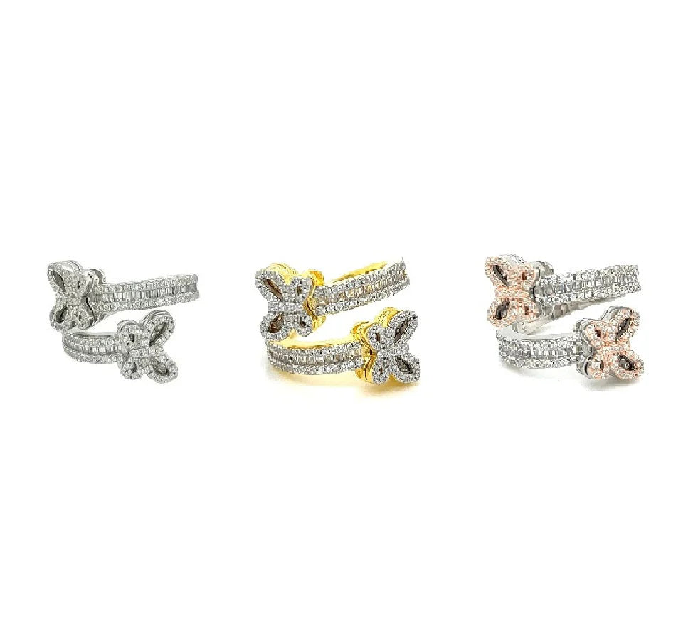 DOUBLE BUTTERFLY BANGLE RING
