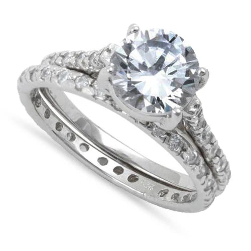 Round Cut Engagement Set CZ Ring