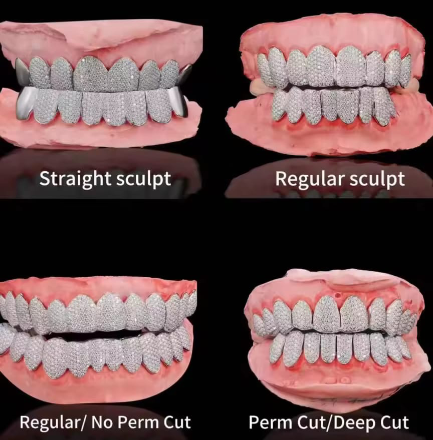 MOISSANITE GRILLZ (STRAIGHT SET)